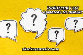 İngilizcede I Eat Bananas Ne Demek?