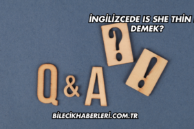 İngilizcede Is She Thin Ne Demek?