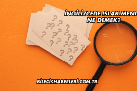 İngilizcede Islak Mendil Ne Demek?