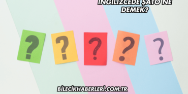 İngilizcede Şato Ne Demek?