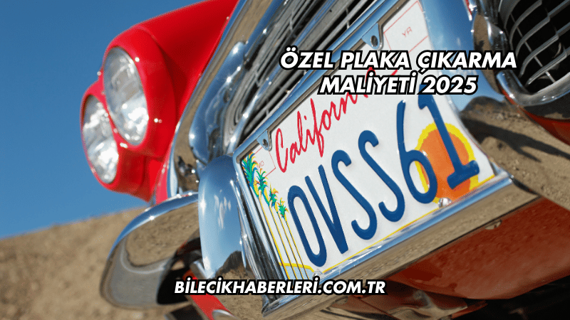 Özel Plaka Çıkarma Maliyeti 2025