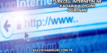 Turkcell İnternetin Ne Kadar Kaldığını Öğrenme