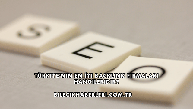Türkiye'nin En İyi Backlink Firmaları Hangileridir?