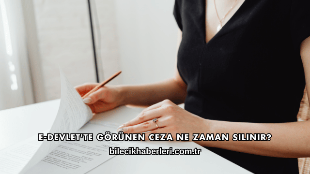 E-Devlet'te Görünen Ceza Ne Zaman Silinir?